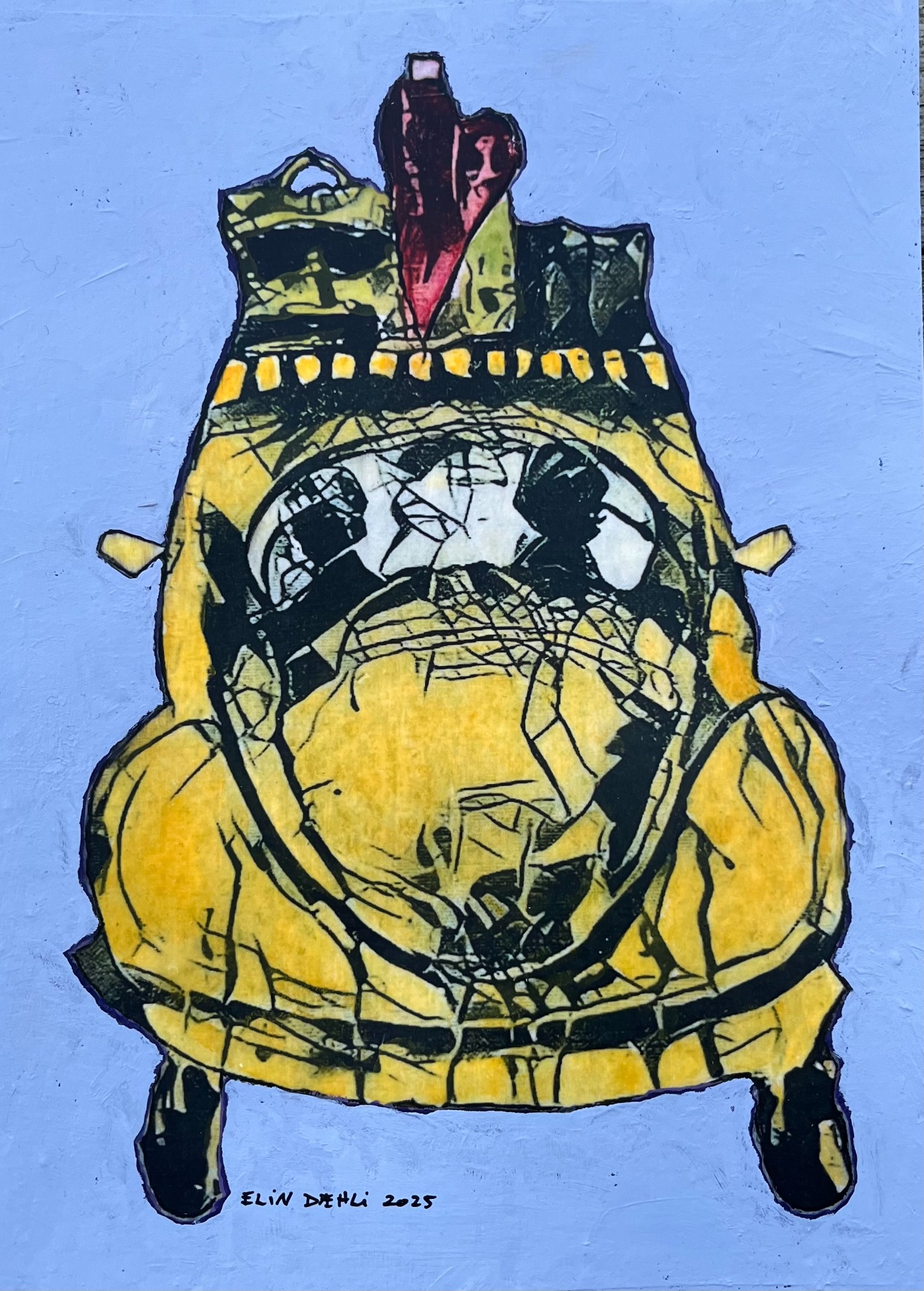 Mixed media/ akryl, Innrammet, 30x40 cm, kr.1850,-