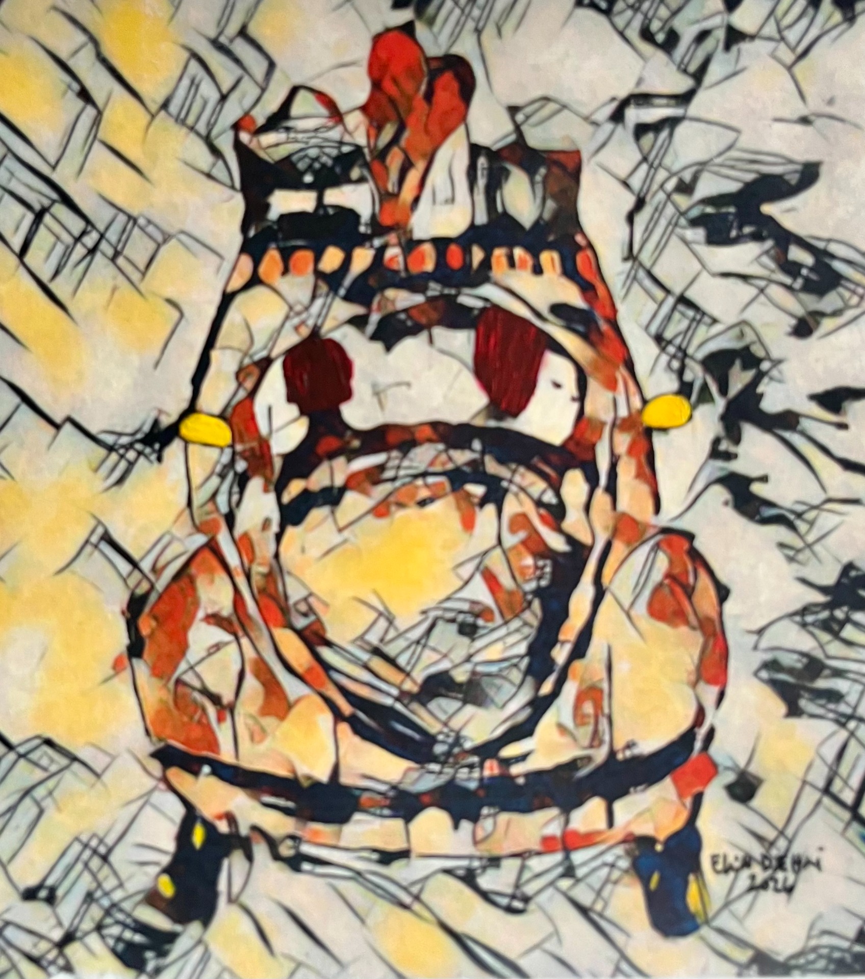 Ny boble, ca. 33x33 cm innrammet